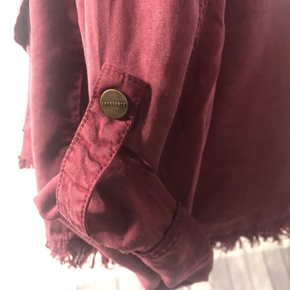 Sanctuary Plum Jacket with buttons, Size M - Picture 10 of 13